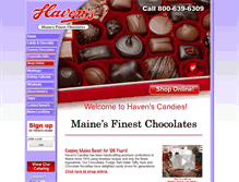 Tablet Screenshot of havenscandies.com